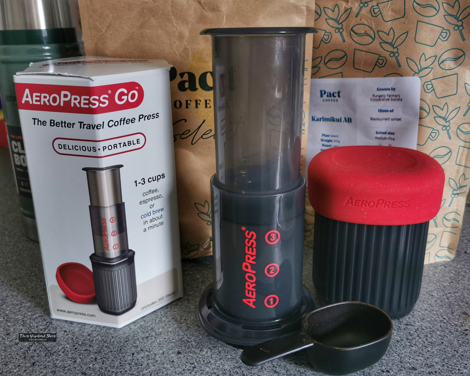  Aeropress Go Travel Coffee Press Kit - 3 in 1 brew